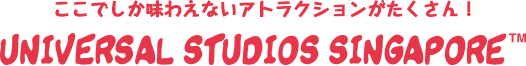 ここでしか味わえないアトラクションがたくさん！ユニバーサルスタジオシンガポール