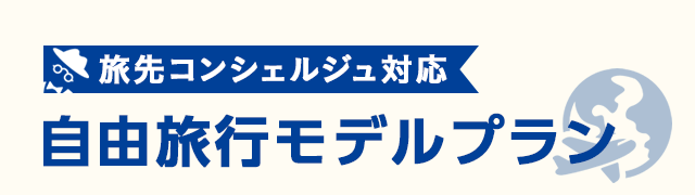 旅先コンシェルジュ対応 自由旅行モデルプラン