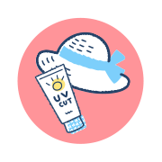 アイコン：帽子・日焼け止め