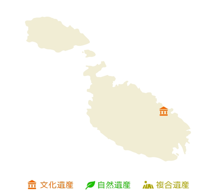マルタ世界遺産マップ